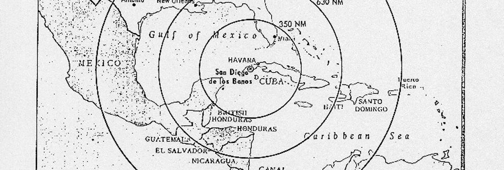 MAP OF MISSILE RANGE IN CUBA