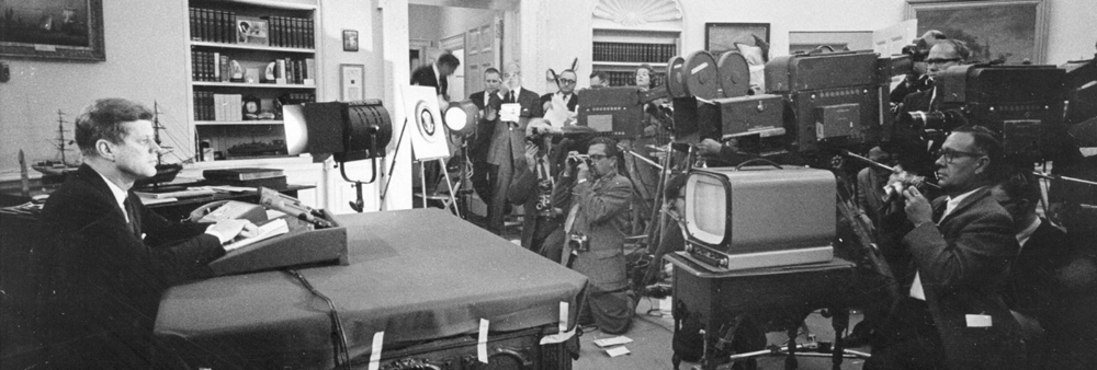 JFK ANNOUNCES THE U.S. NAVAL BLOCKADE OF CUBA